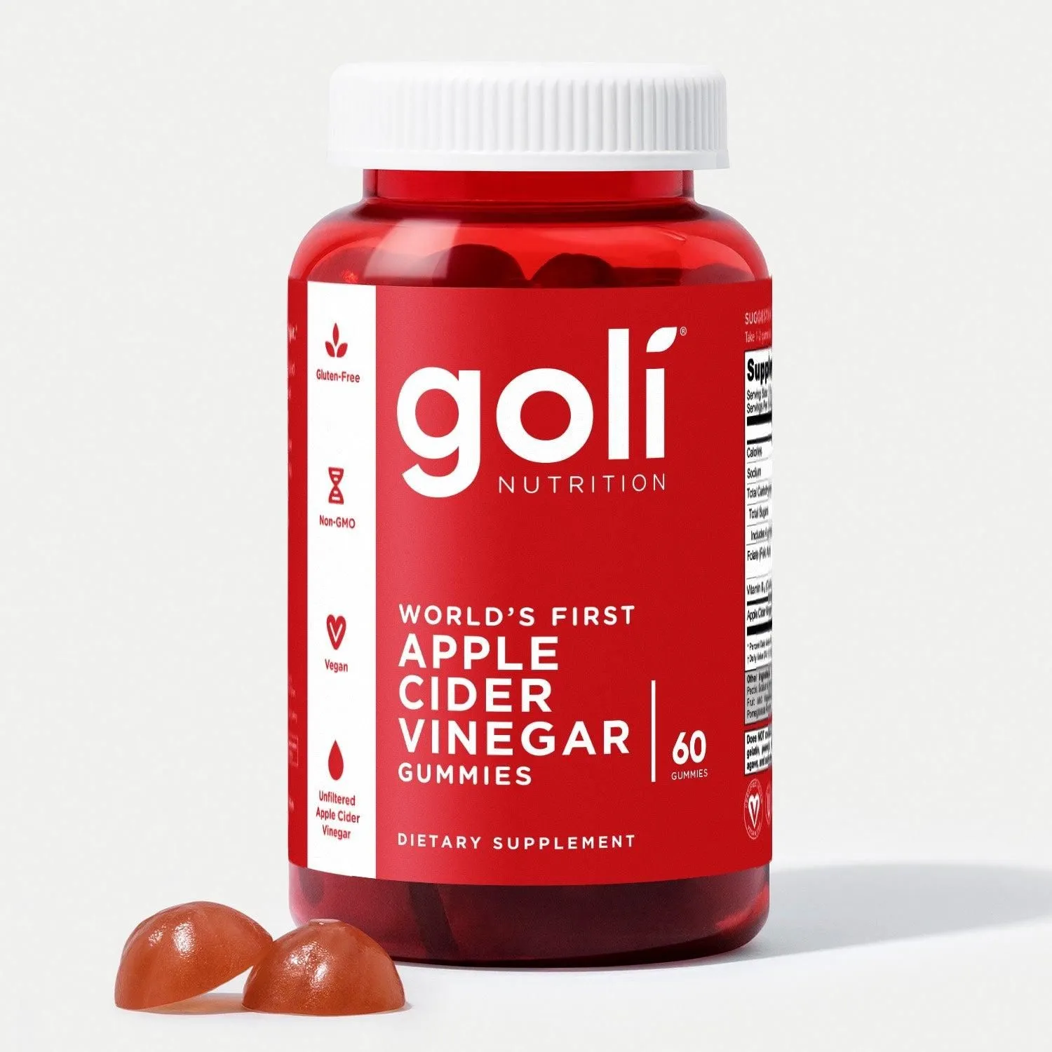1 Bottle Of Goli Apple Cider Vinegar Gummy Vitamins - Vitamin B12, Gelatin-Free, Gluten-Free, Vegan & Non-GMO. America's #1 Apple Cider Vinegar Vitamin Brand - WhatNot