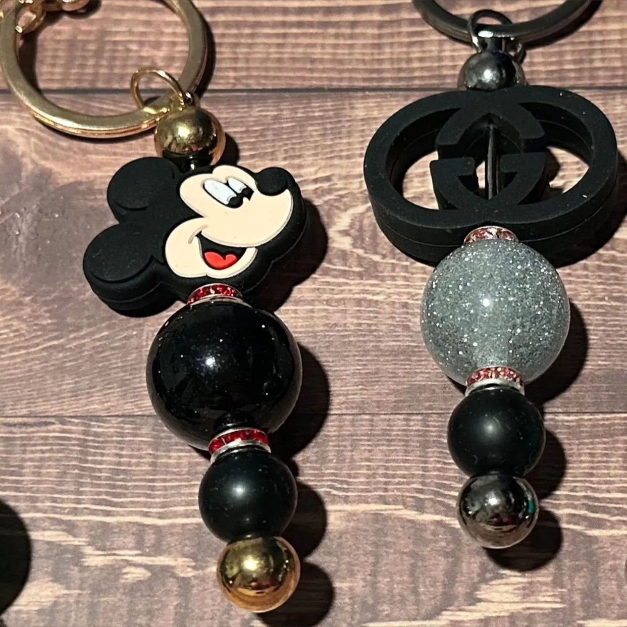 Product image for Custom Mouse Beaded metal keychains