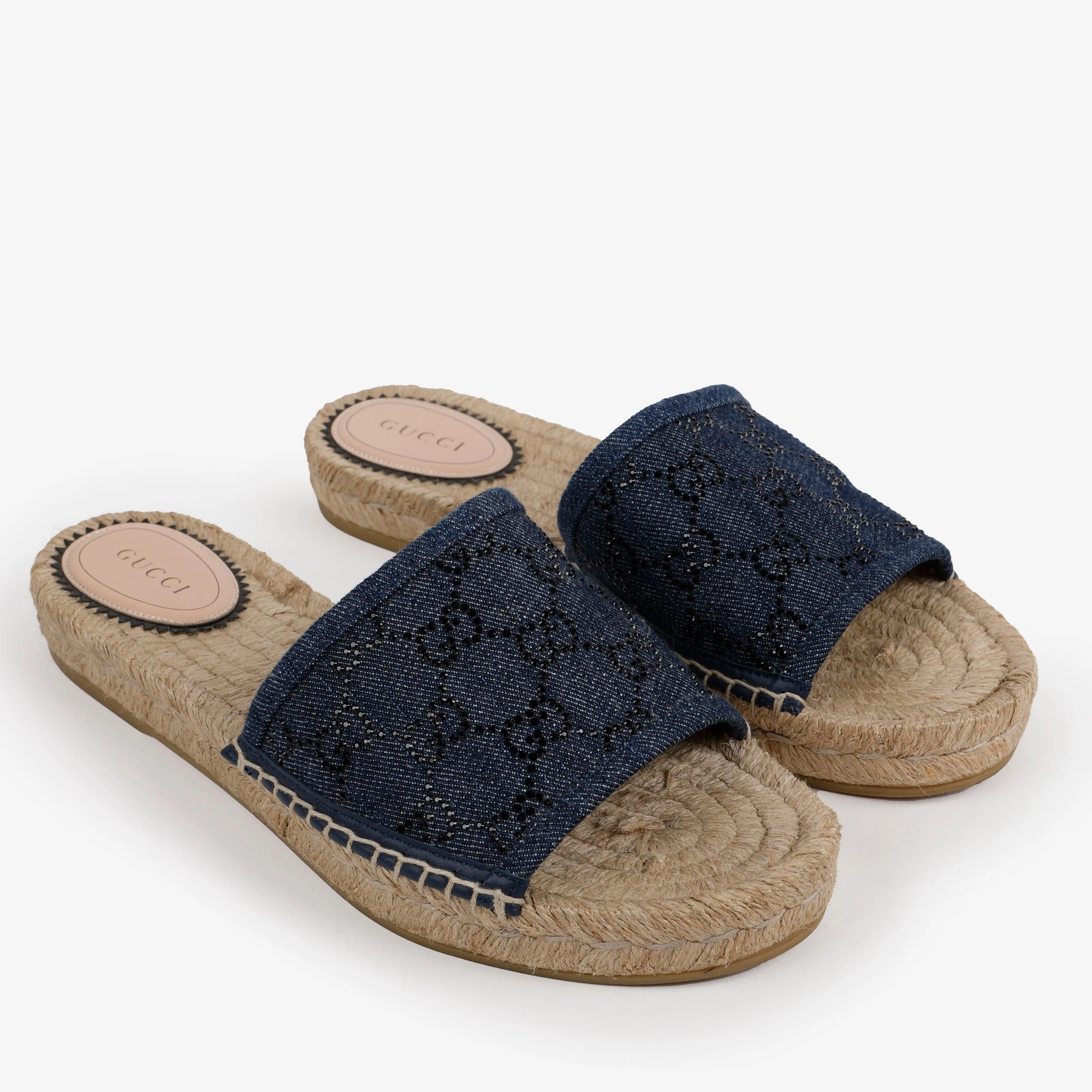 Pilar Denim Espadrille Sandals Size 38