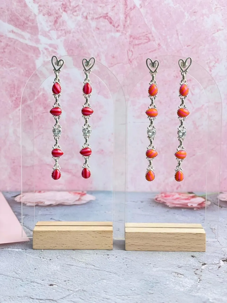 Valentines Kandy Long Dangle Earrings