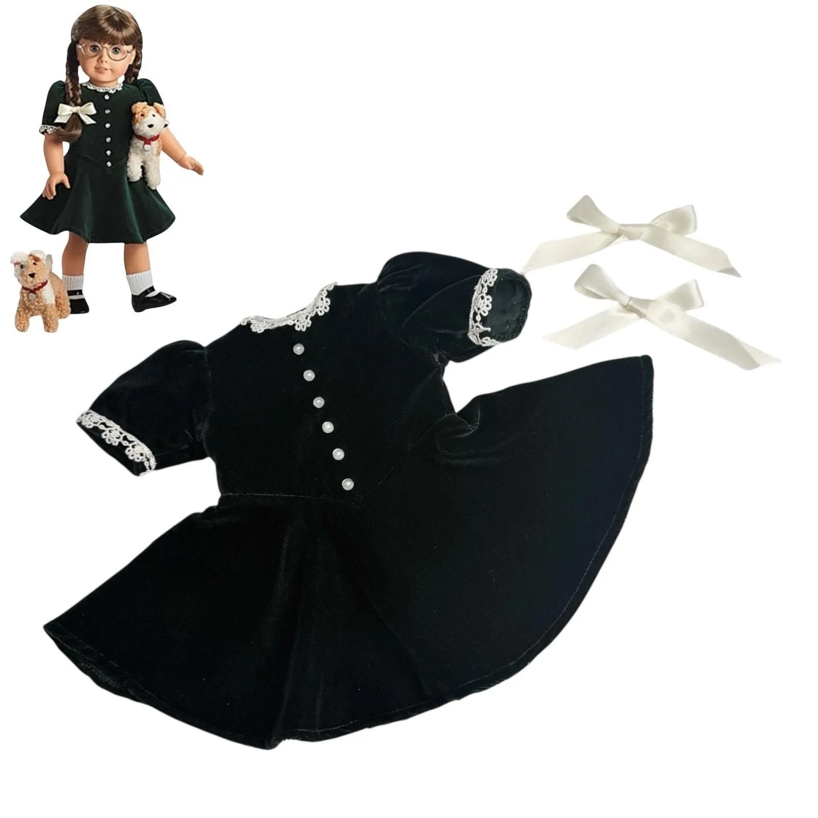molly christmas dress American girl doll Molly's Christmas dress
