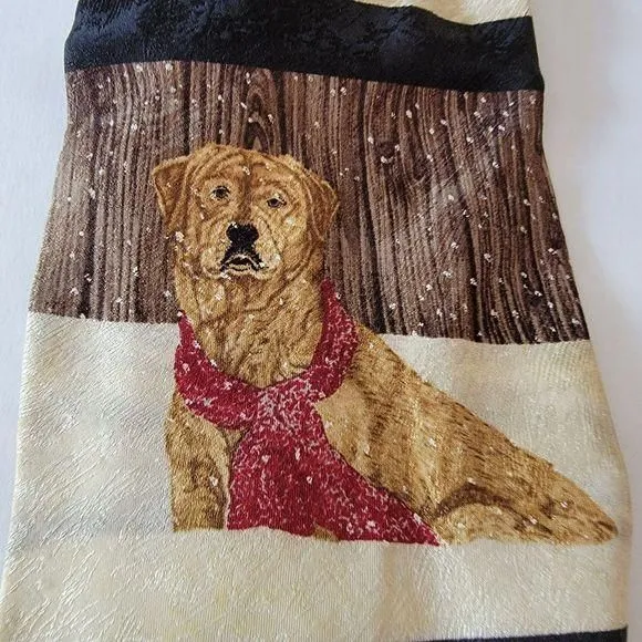 Product image for Endangered Species Tie "Cold Nose, Warm Heart by John Weiss" 100% Imported Silk