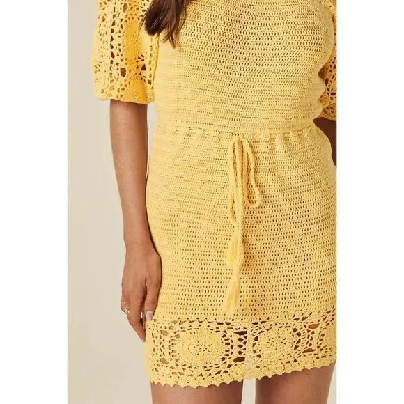 NWT Free People Spell Let The Sunshine In Crochet Mini Dress Size M. B-9   Whatnot: Shop, Sell, Connect