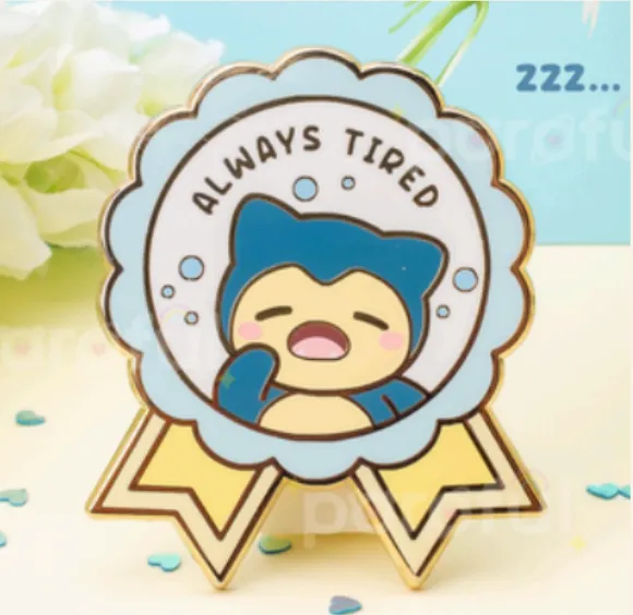 Always Tired Snorlax Pin