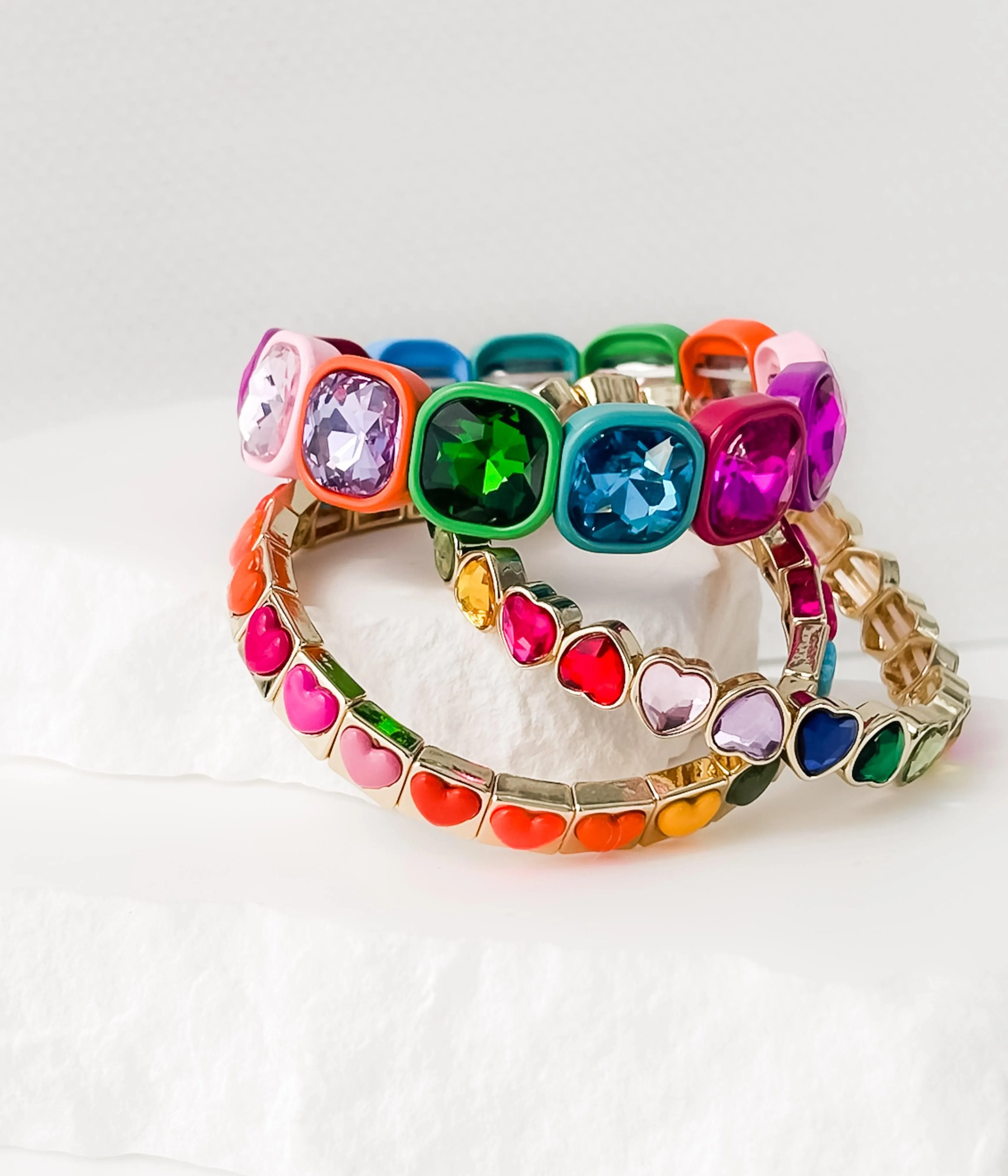 Rainbow Hearts Stack Set