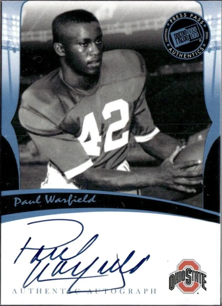 Paul Warfield 2006 Press Pass Legends On Card Auto