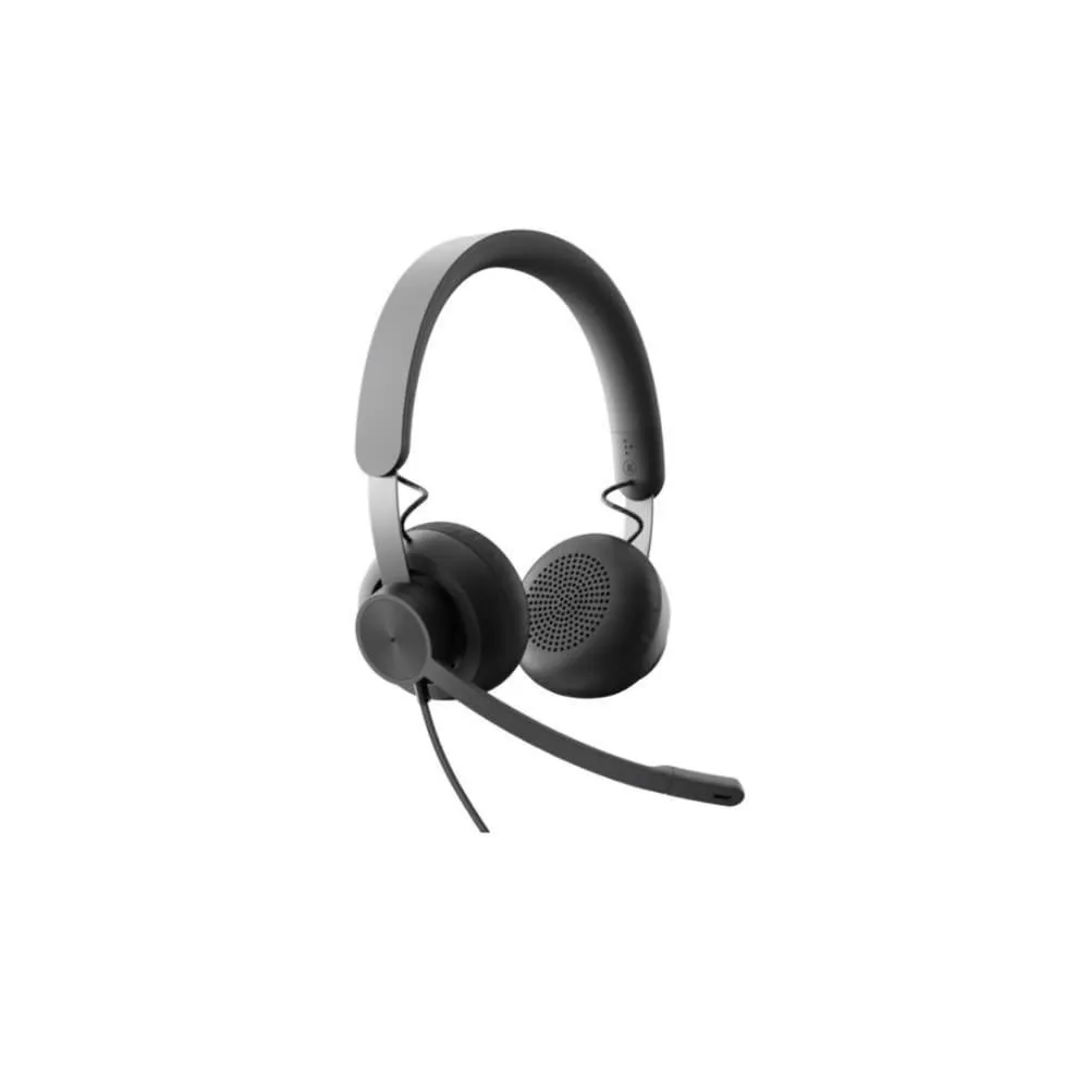 Logitech Zone 750 Wired On-Ear Headset - Noise-Canceling Mic, USB-C/A