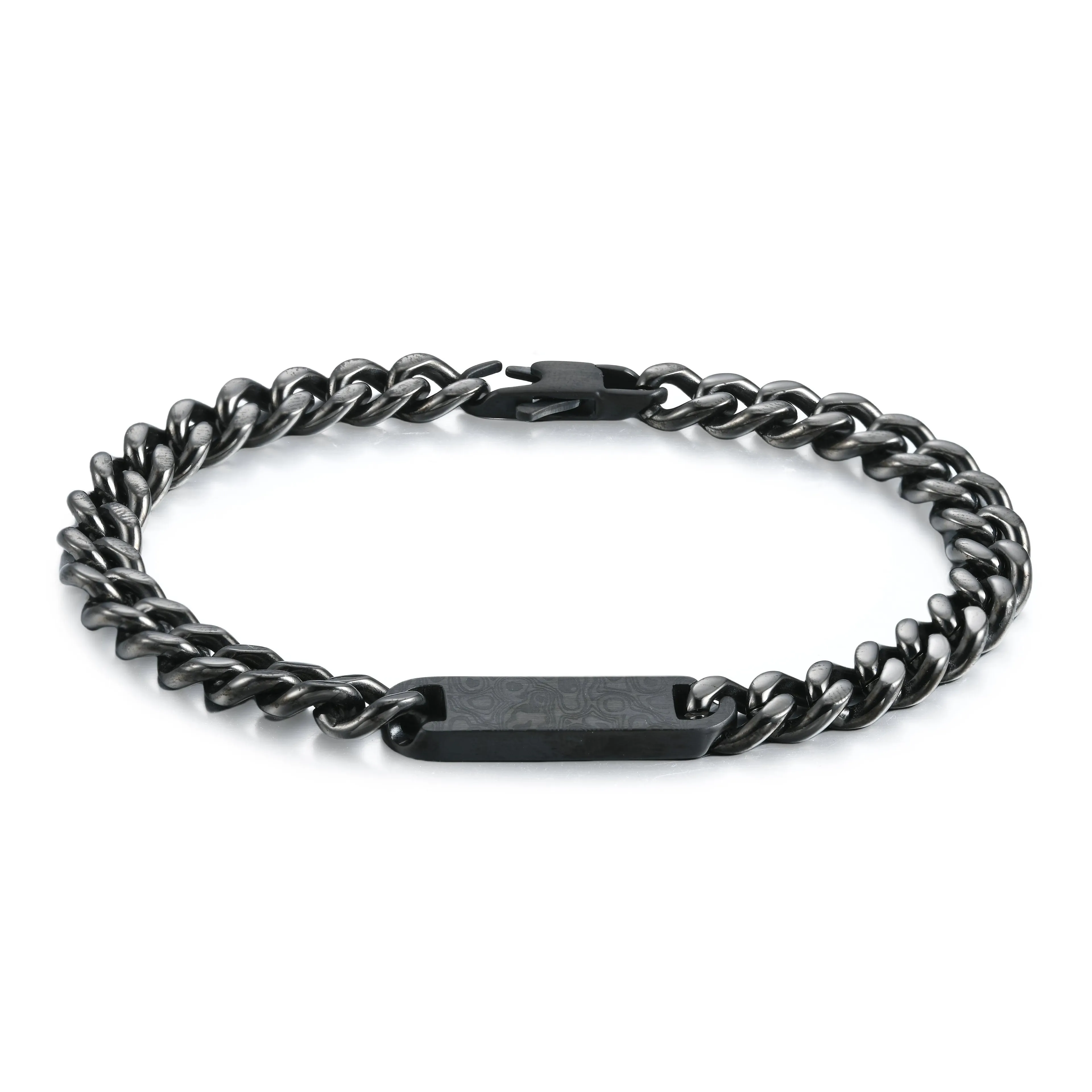 Curb ID Bracelet — Gunmetal, 8"