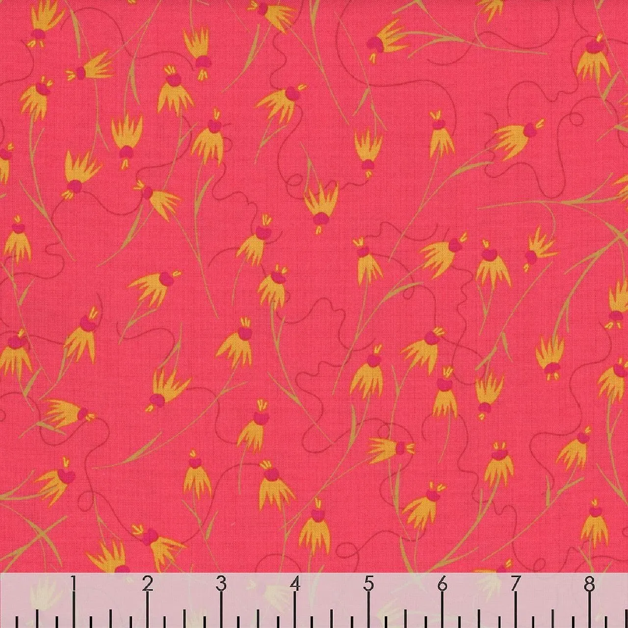 Andover | Alison Glass | Wildflowers | Coneflower | Coral