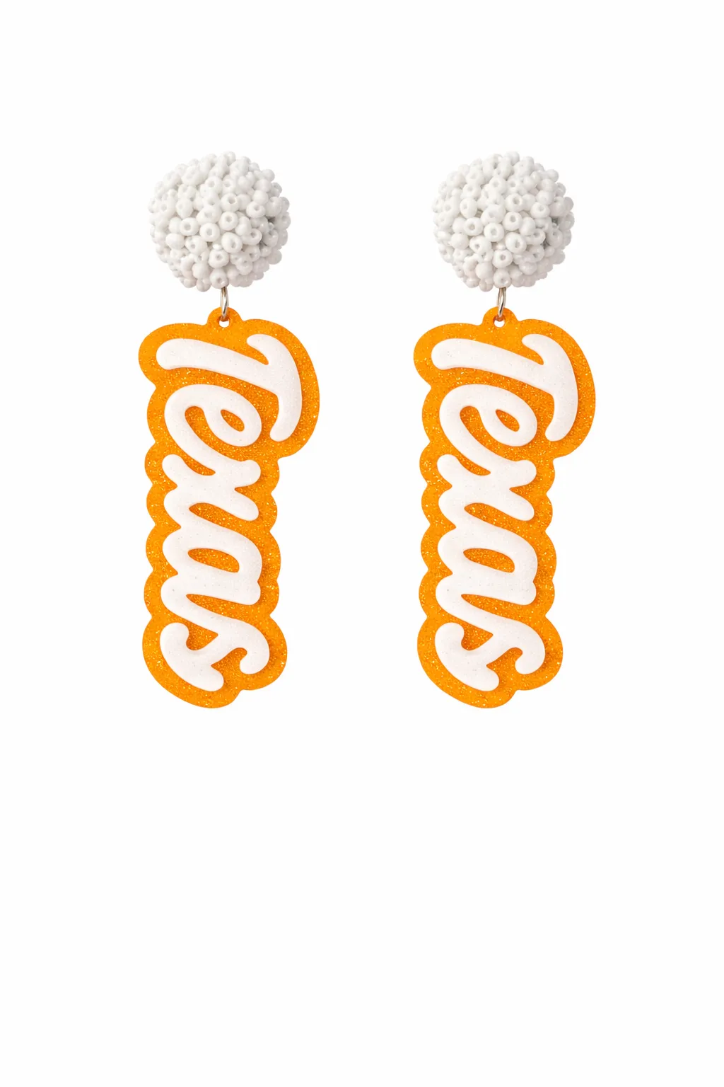 Texas Pom Pom Drop Earrings