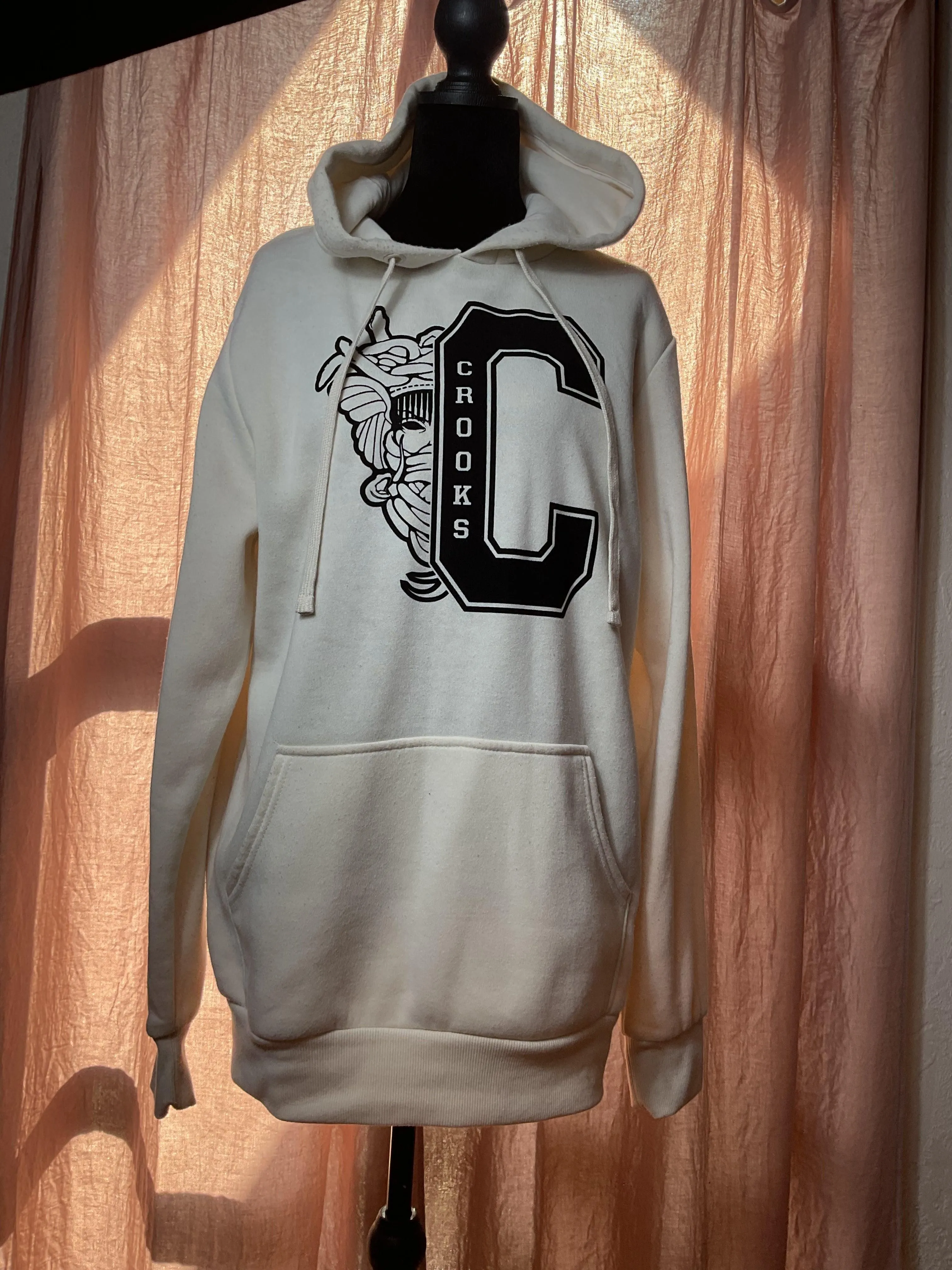 Crooks & Castles Medusa Logo White Graphic Hoodie Medium