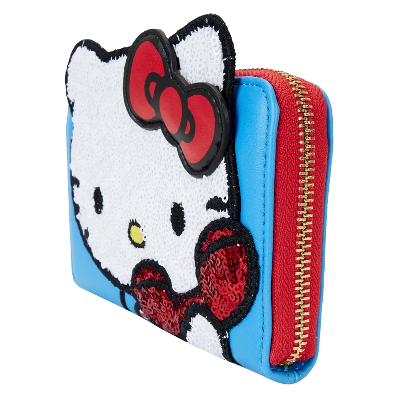 Sanrio Exclusive Hello Kitty 50th Anniversary Phone Sequin Cosplay Zip Around Wallet - Loungefly