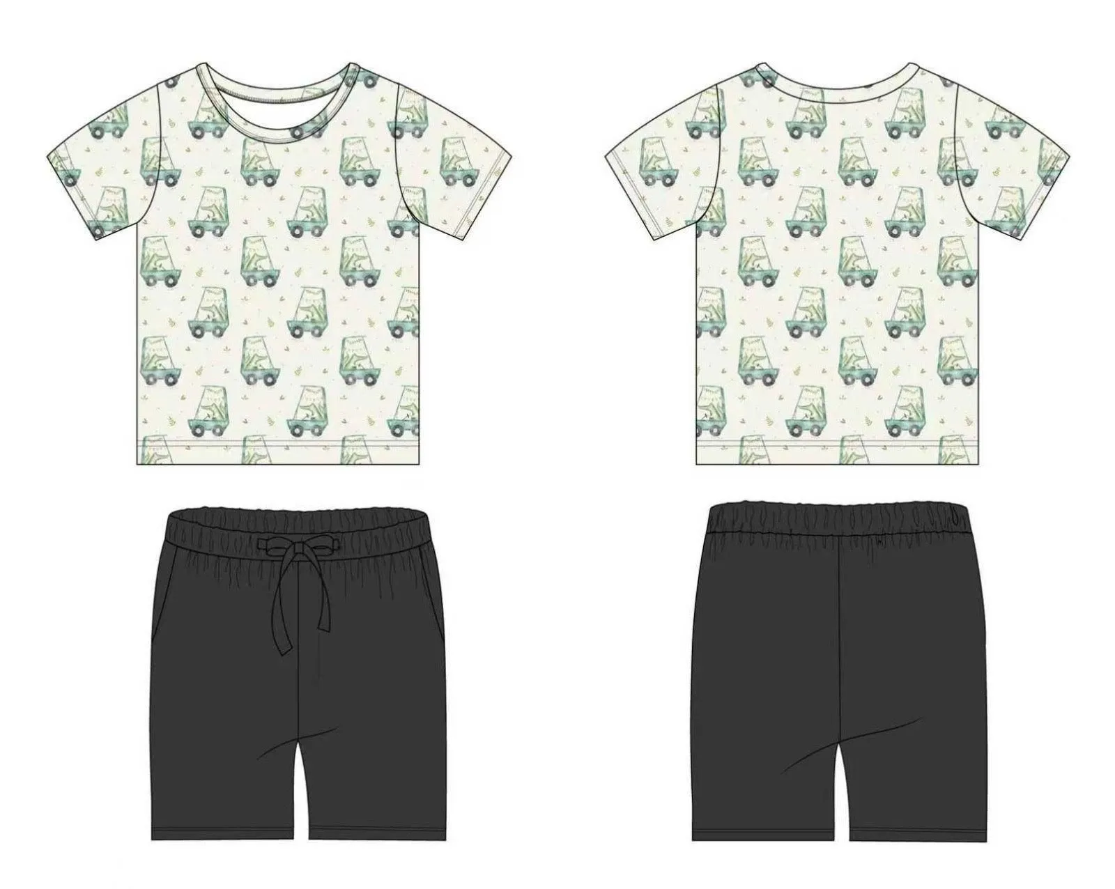 Gator Cruiser Daywear - Bamboo top & terry bamboo shorts