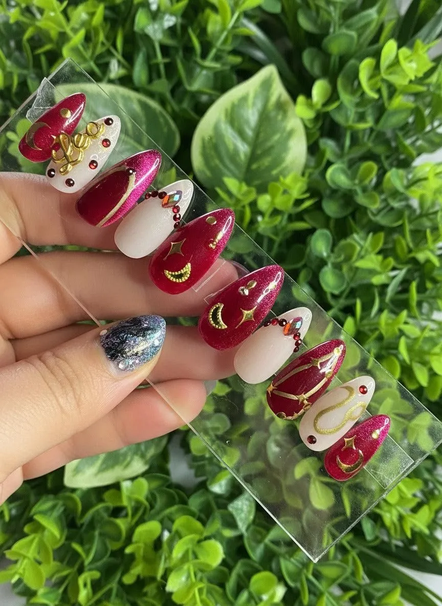 Leo + Ruby | Zodiac Series | Press-On Nail Set