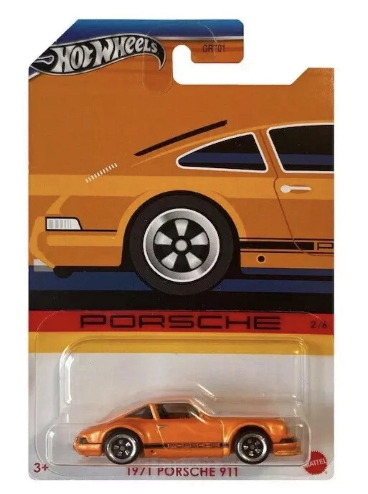 Hot Wheels - 1971 Porsche 911 - Orange - Porsche Series 2024 - long card - HRW57