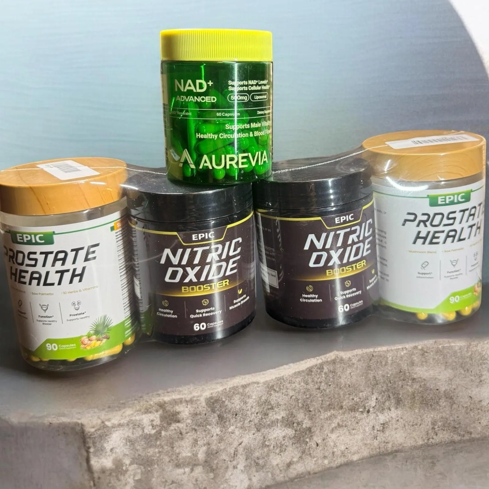 BOGO) Epic Prostate Health Nitric Oxide Booster Saw 10 Herbs Palmetto L-Arginine L-Citrulline
