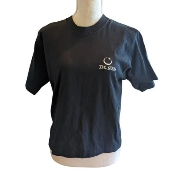 Product image for The Moon Cafe Tee Shirt Women's‎ Black Short Sleeve Round Neck Size Small