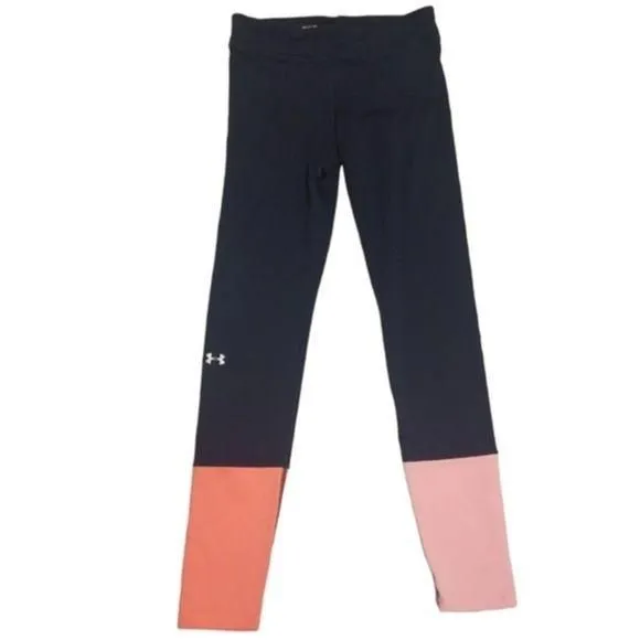 Product image for Under Armour Cold Gear Compression Women's blue and‎ pink legging size small