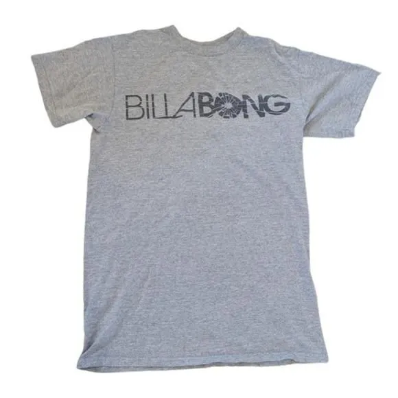 Product image for Billabong T-shirt Men's Medium Grey Round Neck Short Sleeve Logo‎ Cotton