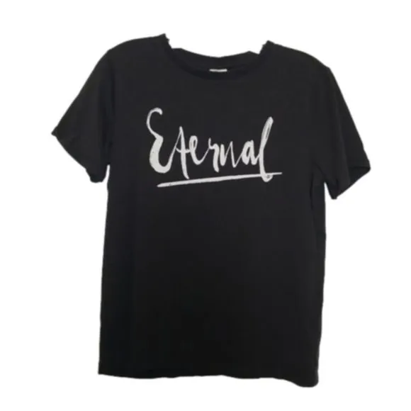 Product image for H&M Women's Short sleeve Eternal black tee shirt‎ size small