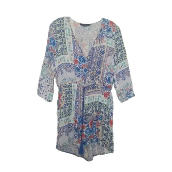 Product image for Love Tree Chambray Floral‎ Women's Romper Size Large