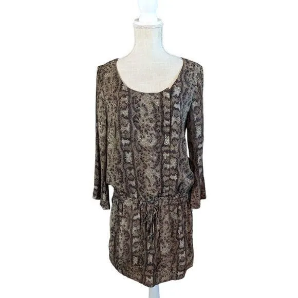 Product image for BCBGeneration Dress Mini Reptile Print Women’s Medium Adjustable Sleeve Summer