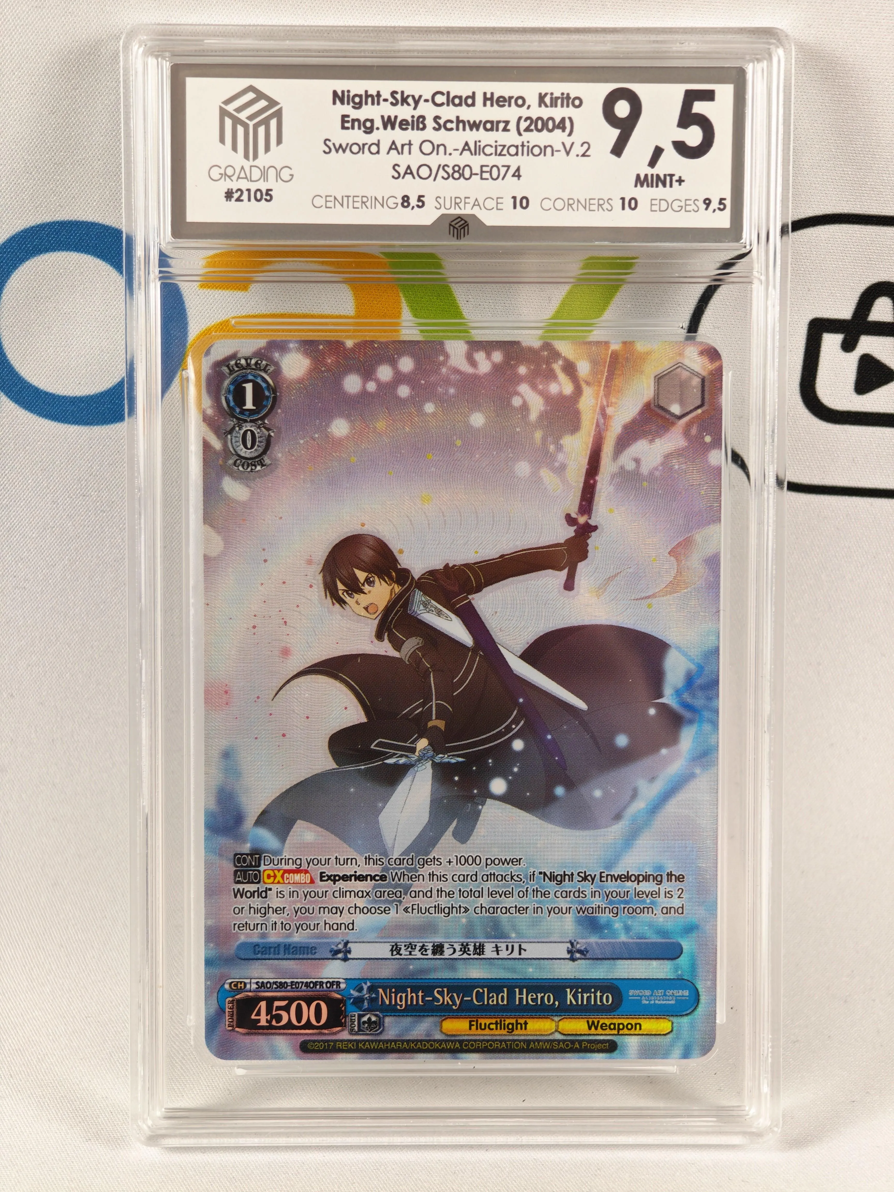 Kirito Sword Art Online Weiß Schwarz SAO/S80-E074OFR OFR M3 9,5 JP