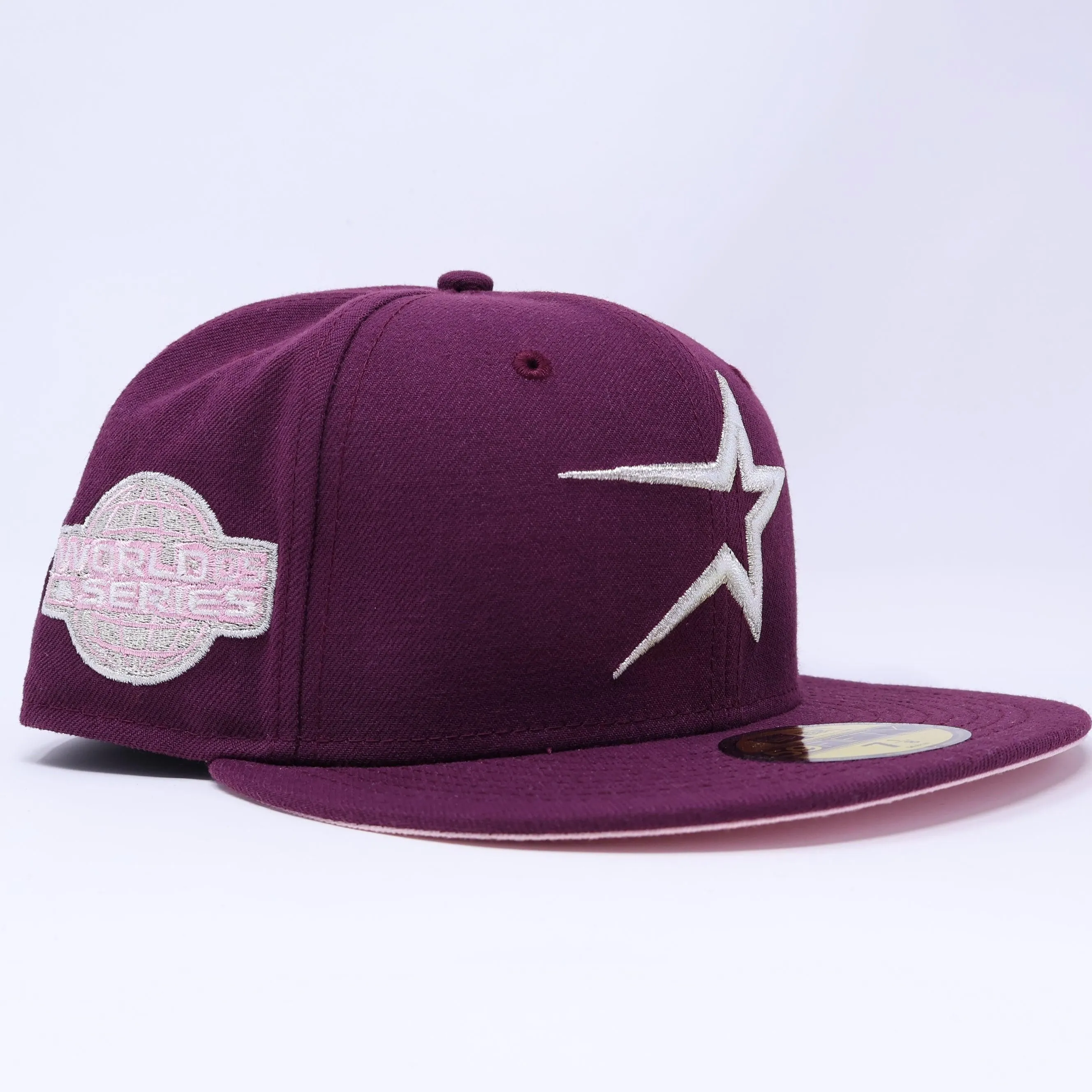NWT 1/2 Purple Houston Astros 2005 World Series 59fifty New Era Fitted Hat Cap