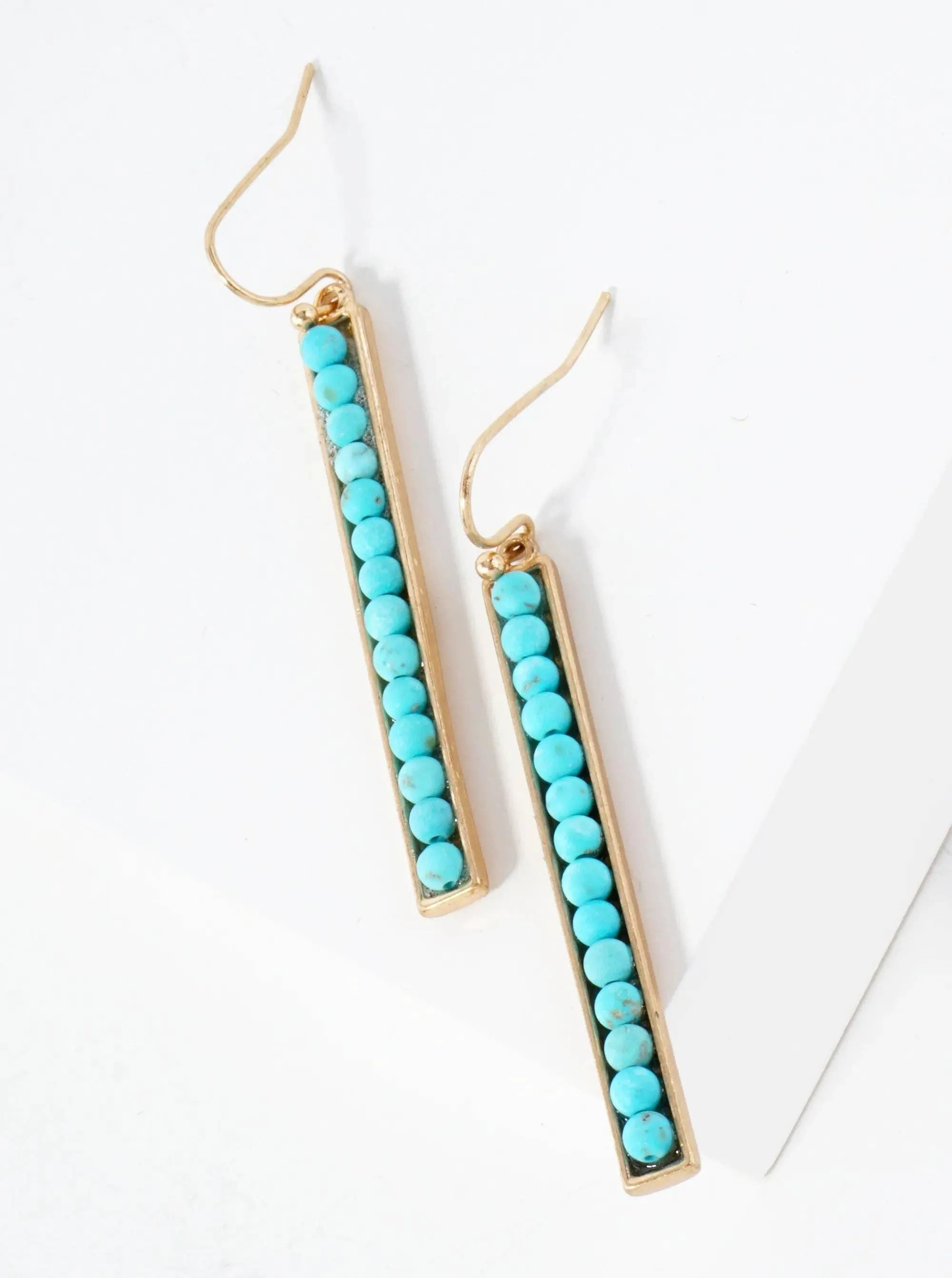 Beaded Bar Earrings