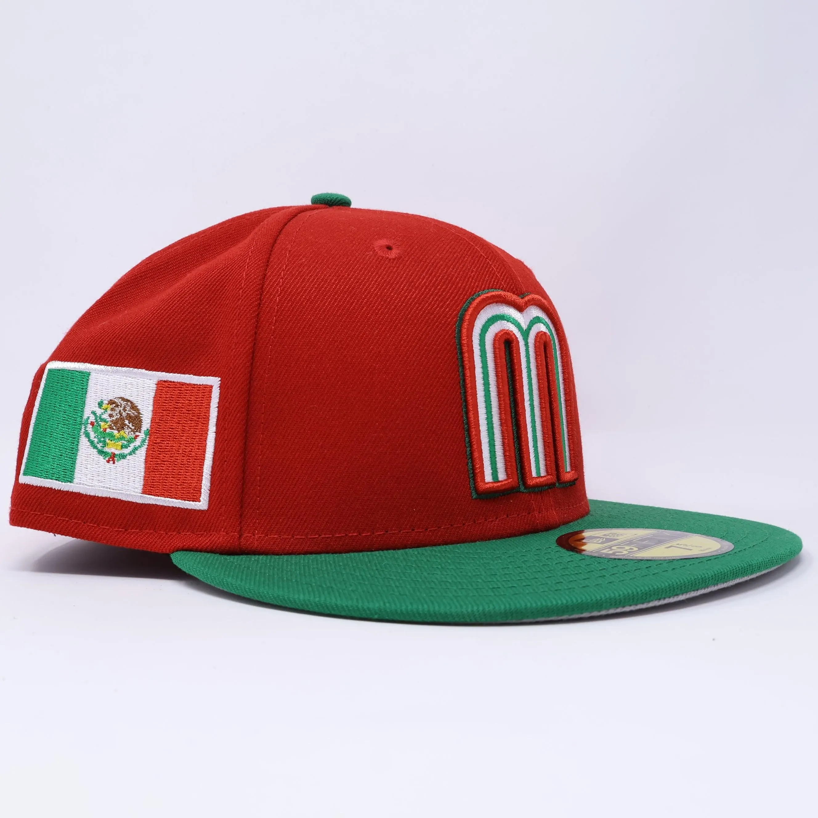 NWT 5/8 Red Mexican WBC Flag 59FIFTY New Era Fitted Hat Cap