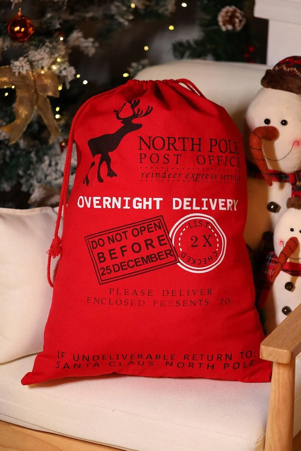 Santa's Drawstring Bags