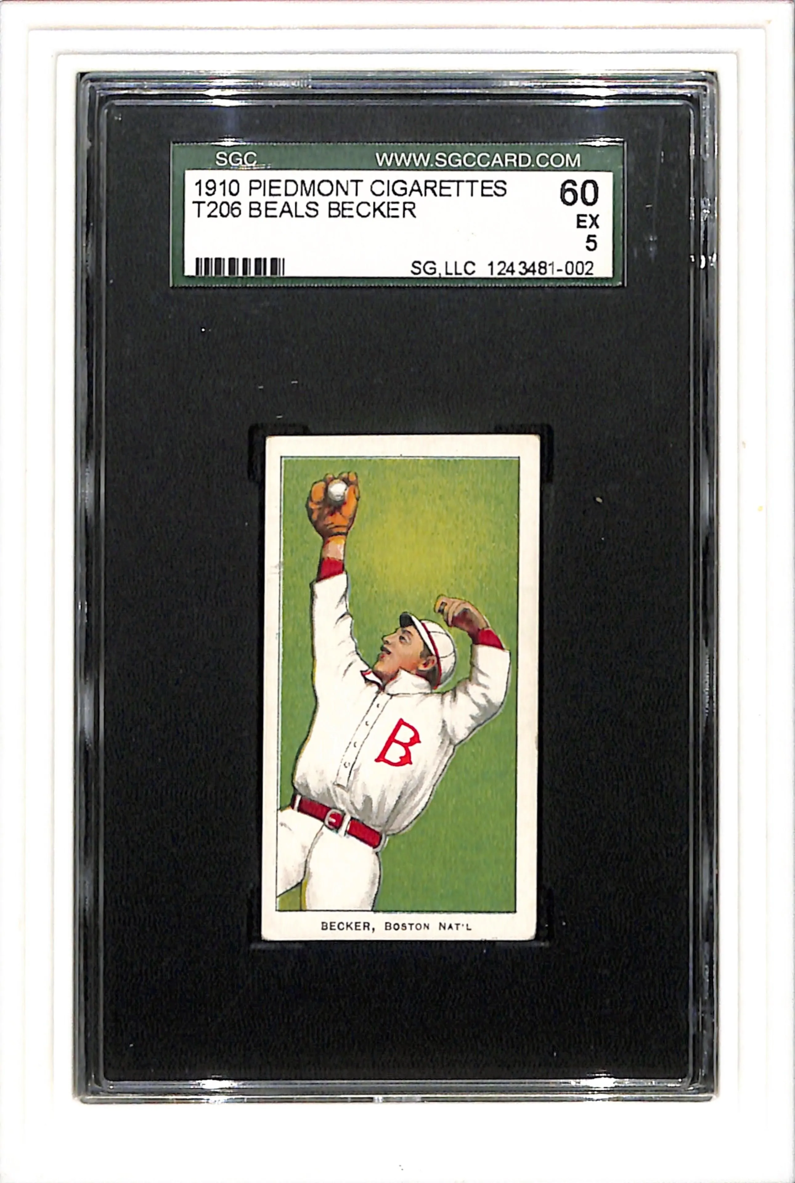 1909-11 T206 Beals Becker Piedmont SGC 5 Boston Doves