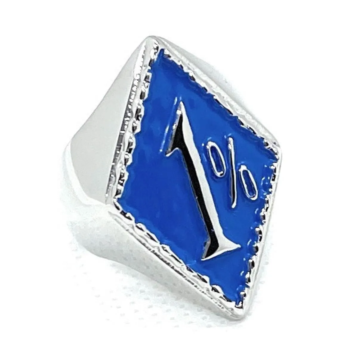 Blue #1 ER Biker Ring – Bold, Badass & Built for the Road (#001)