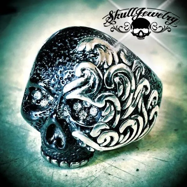 Rock 'N Roll Fantasy - Solid Back Steel Ring (#097)