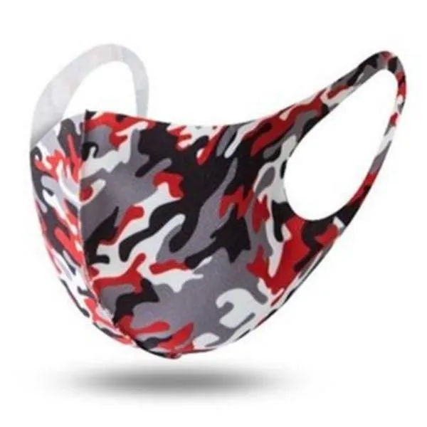 Dust Mask For Riding - Red Camouflage Washable Face Mask (#mask033)