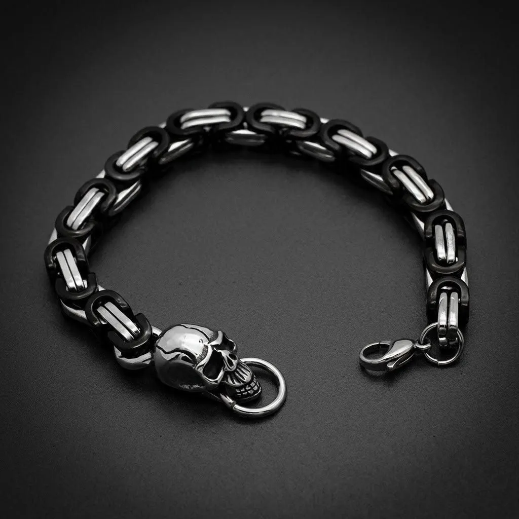 Shadow Skull Byzantine Bracelet (#B0002)