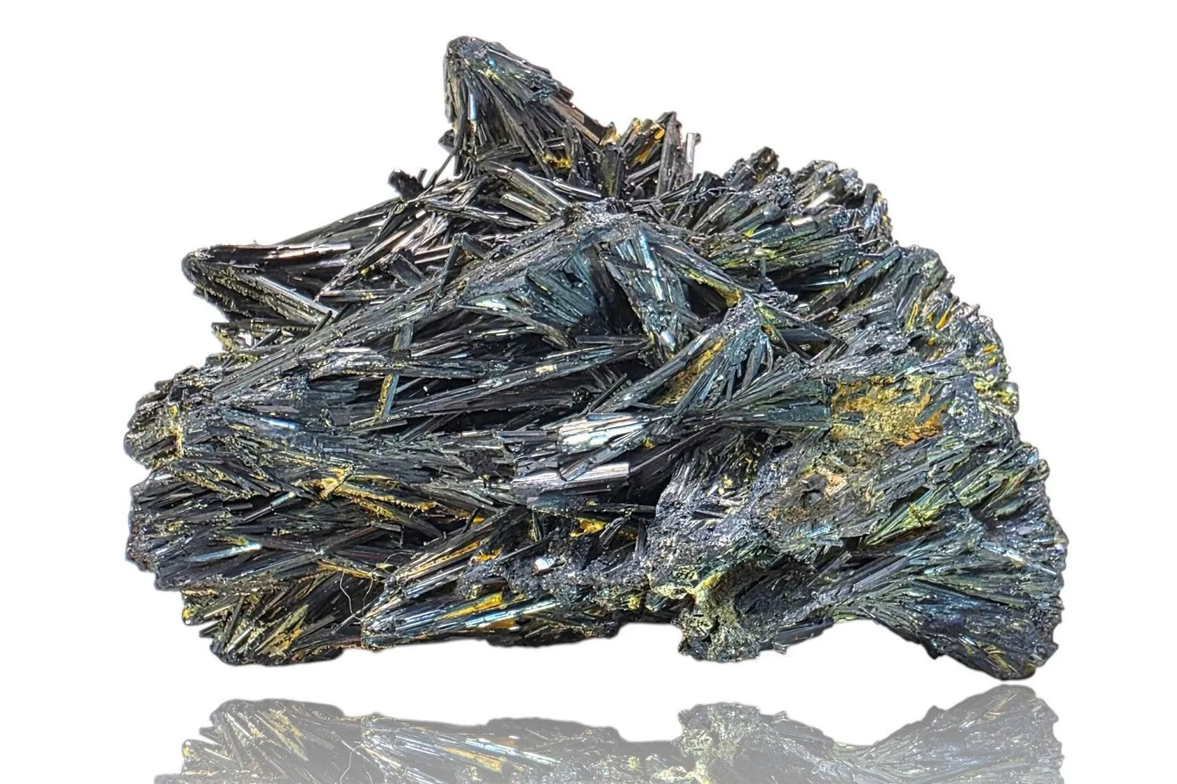 Iridescent Stibnite Cluster – Felsöbánya, Romania