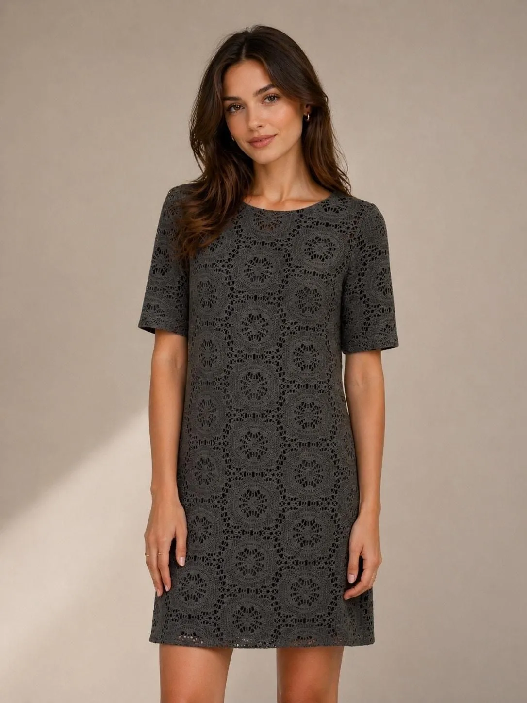 adrianna papell crochet lace dress Adrianna Papell