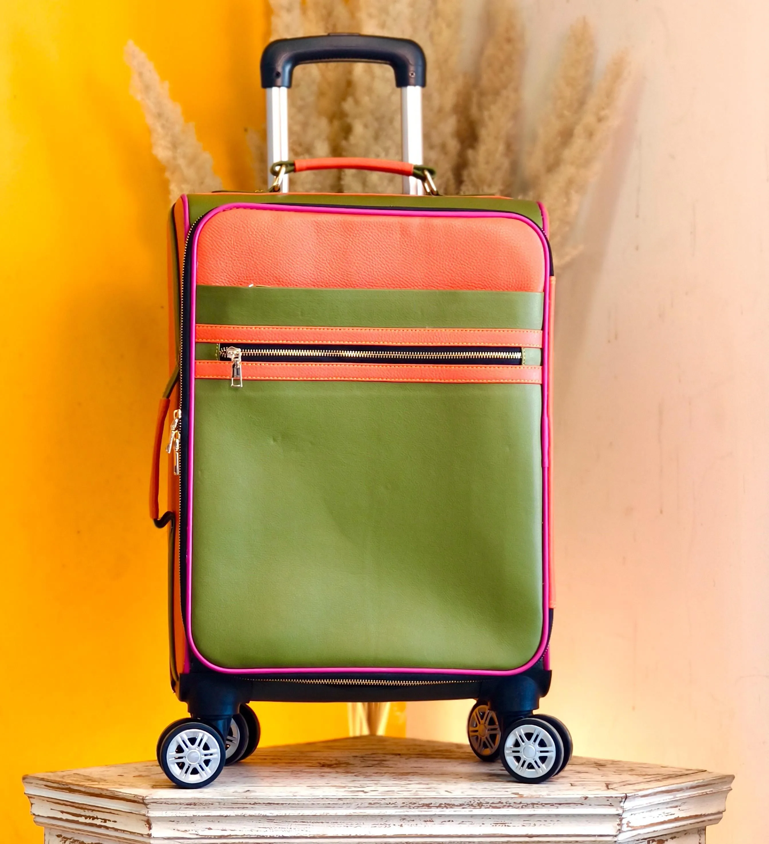 Recycled Leather Cabin Suitcase