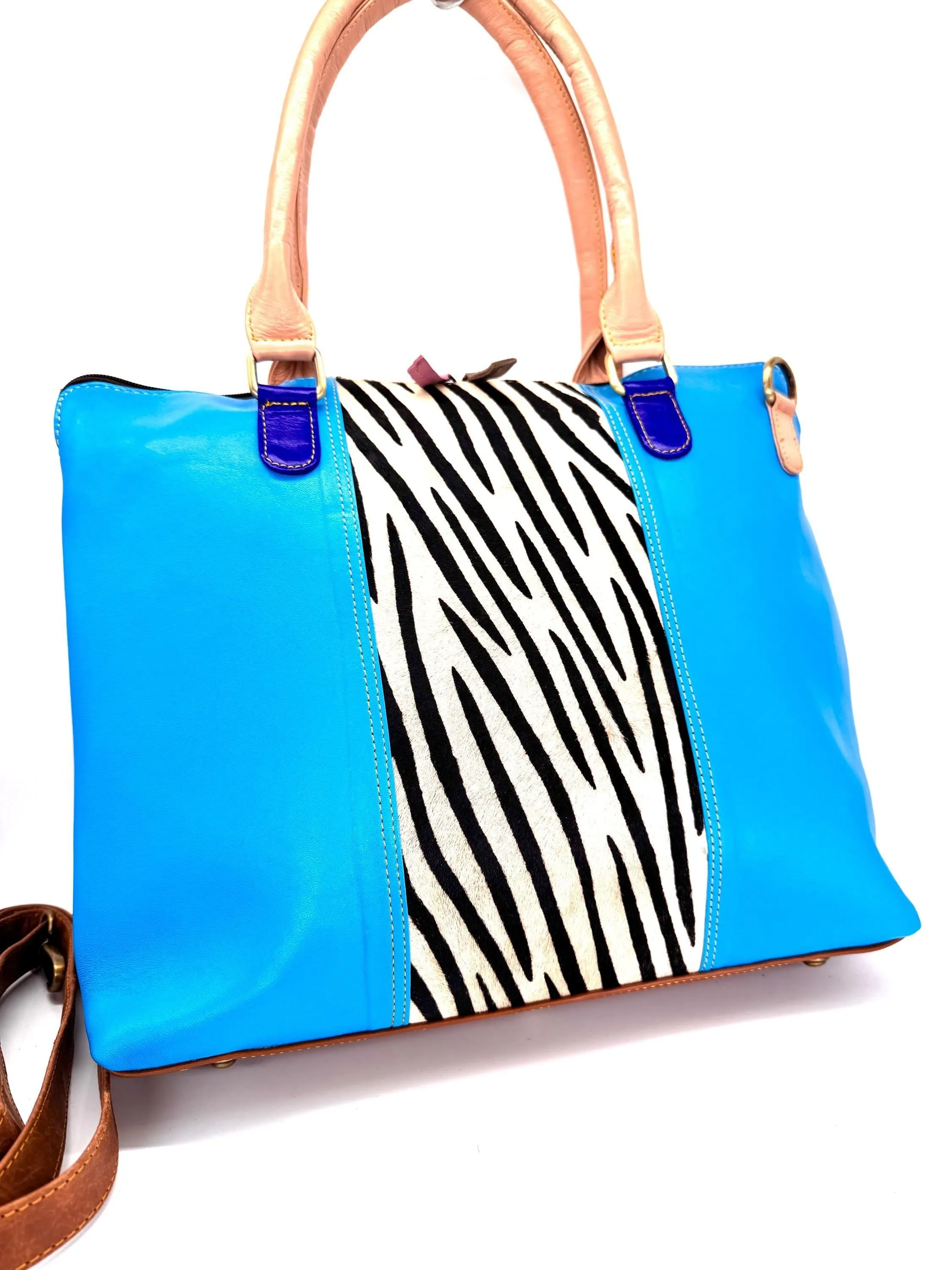 Recycled Coloured Leather 16" Laptop Tote Bag