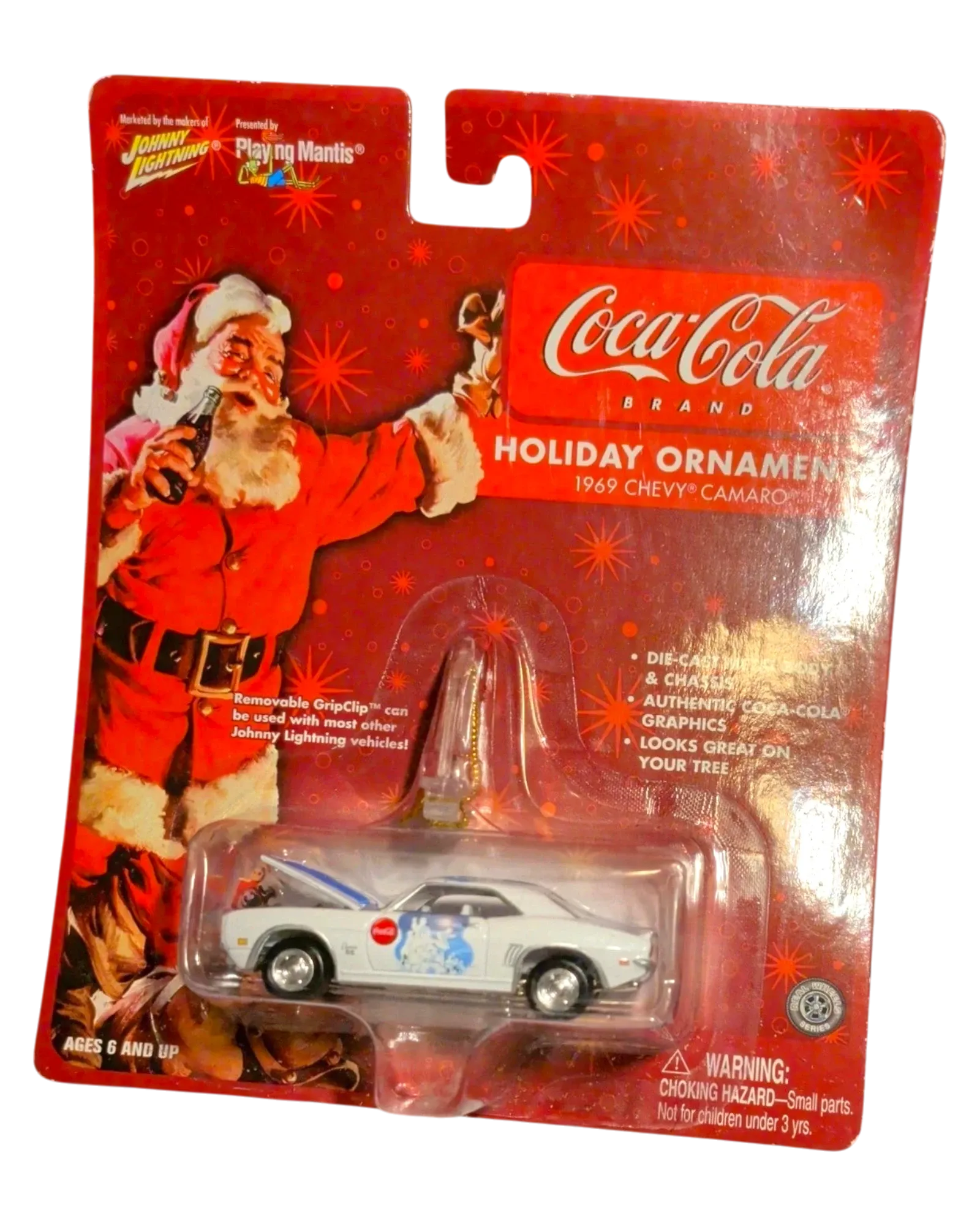Johnny Lightning 1969 Chevy Camaro 1:64 Die-Cast – Coca-Cola Holiday Ornament