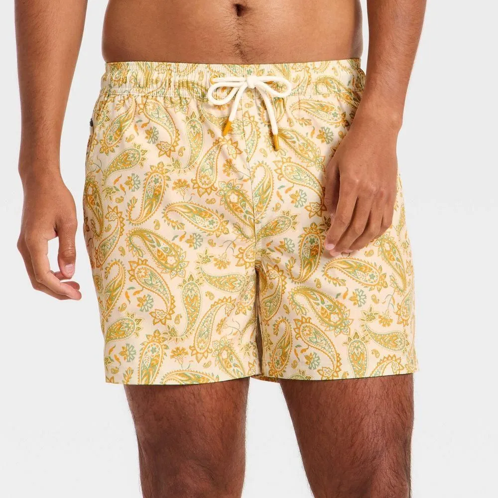 New without Tags - Size: L - Men's 5'' Swim Trunks with Boxer Brief Liner - Goodfellow & Co