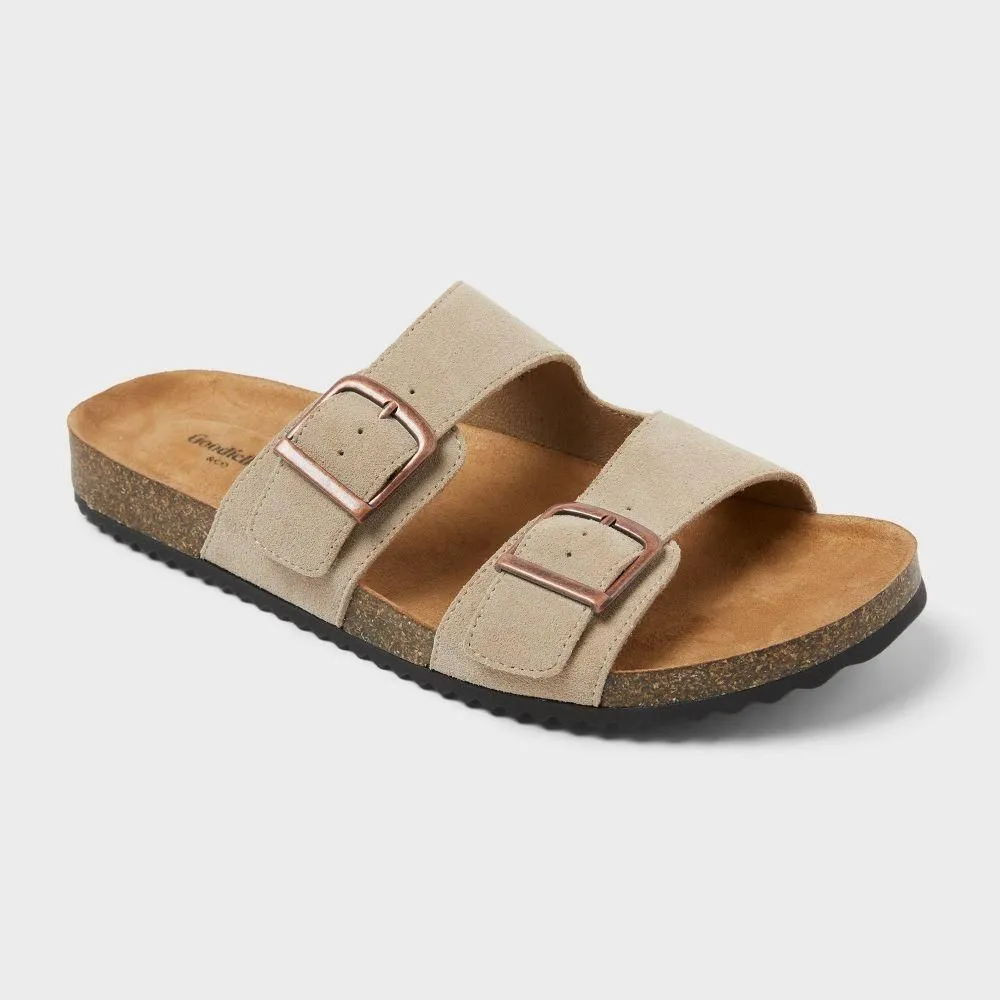 New without Tags - Size: 7 - Men's Saul Suede Two Band Sandals - Goodfellow & Co Tan 7: