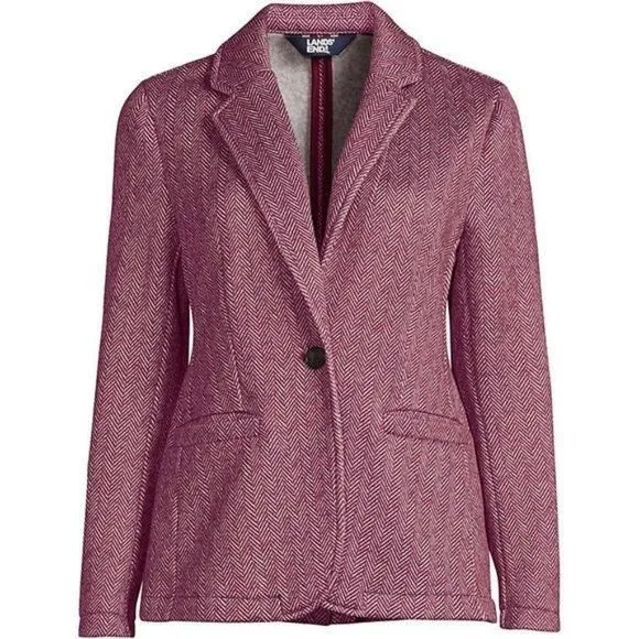 Product image for NWT Lands End Sweater Fleece Blazer Jacket