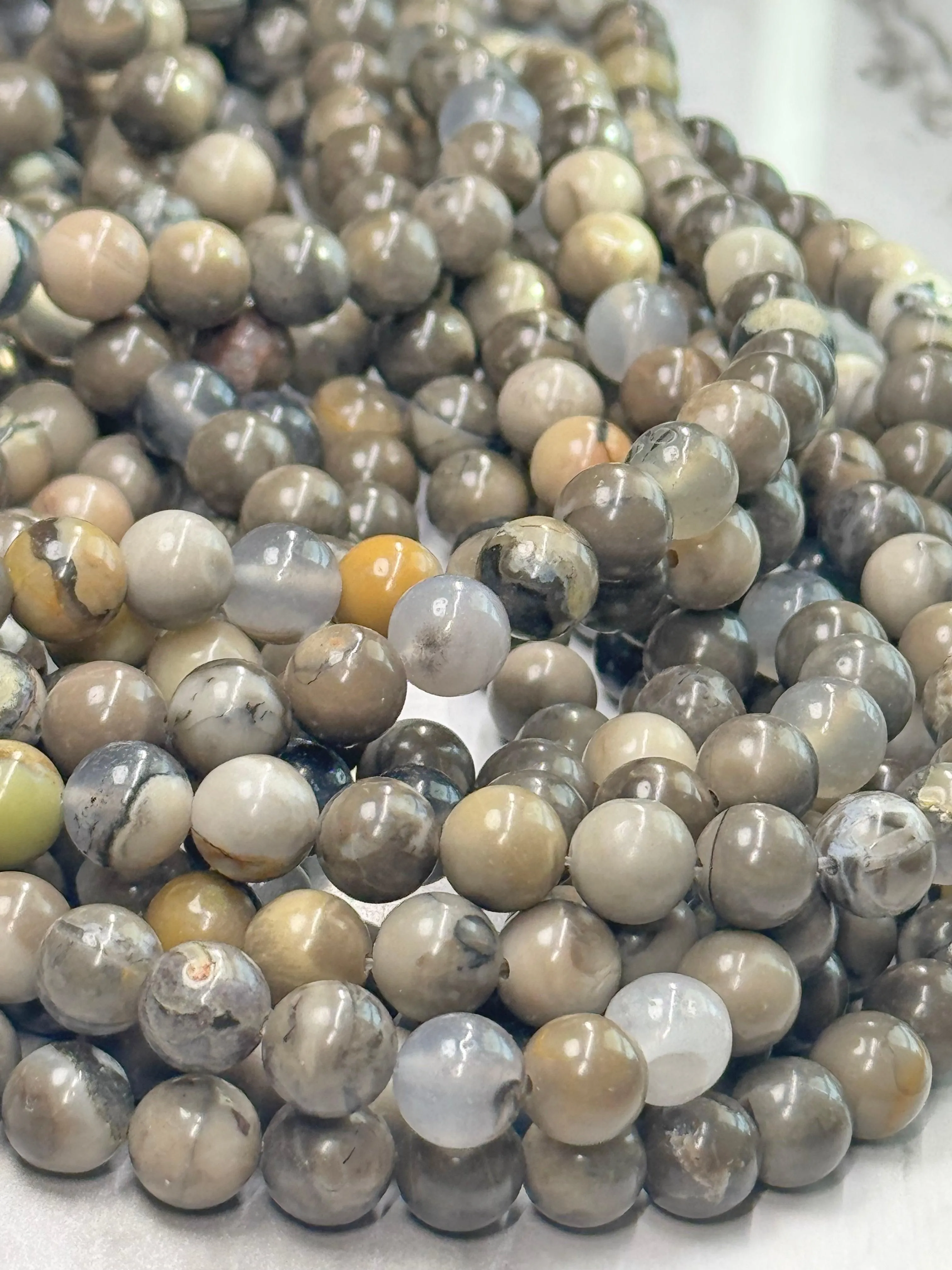 Volcano Agate Beads Strand (UV Reactive) 4mm - 6mm - 8mm - 10mm