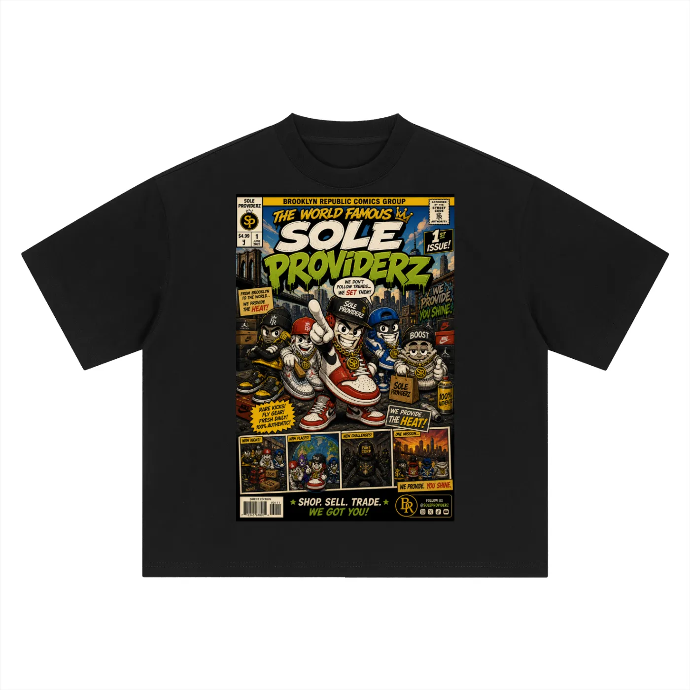 "The World Famous Sole Providerz" Boxy Oversized T-Shirt