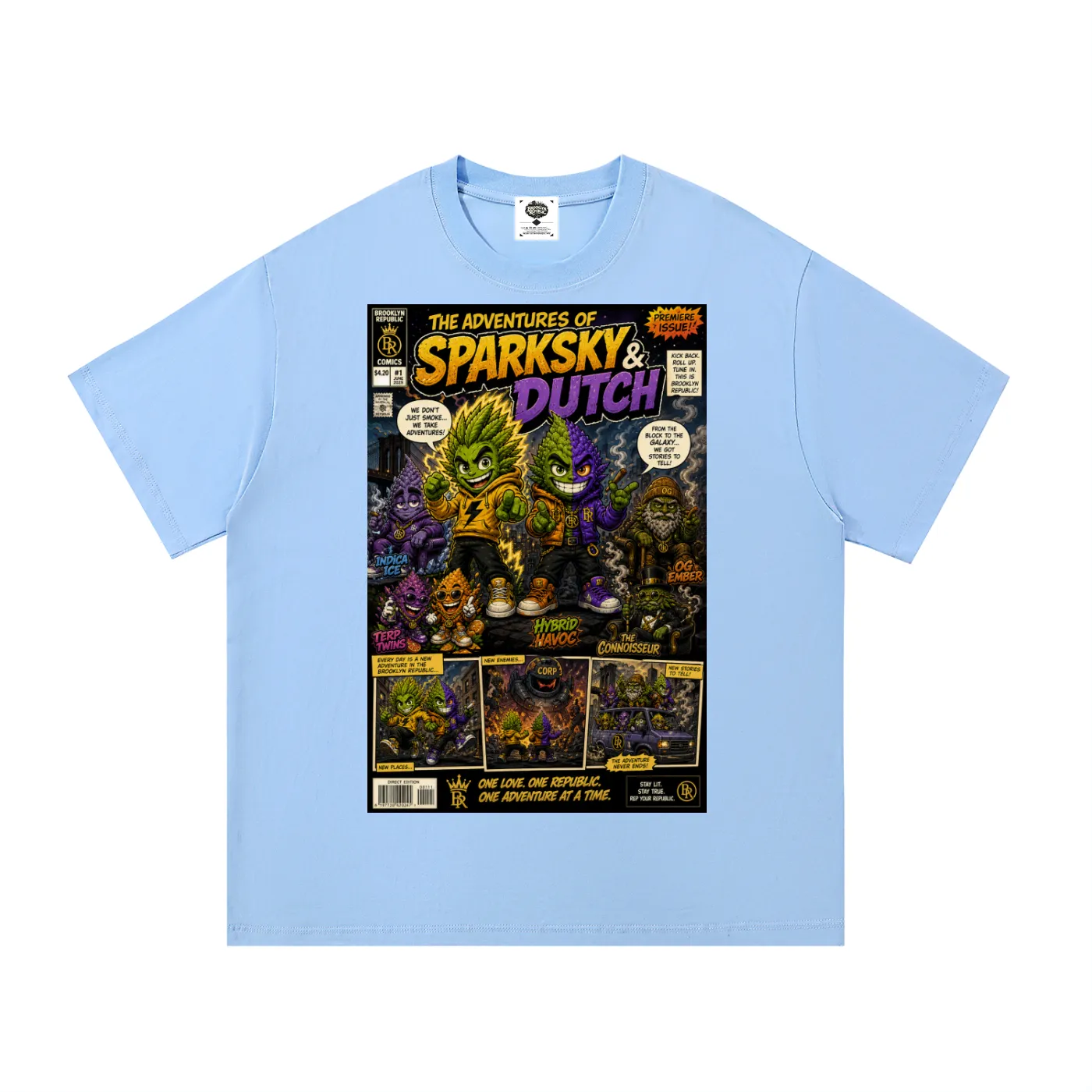 "The Adventures of Sparksky & Dutch" Cotton T-Shirt