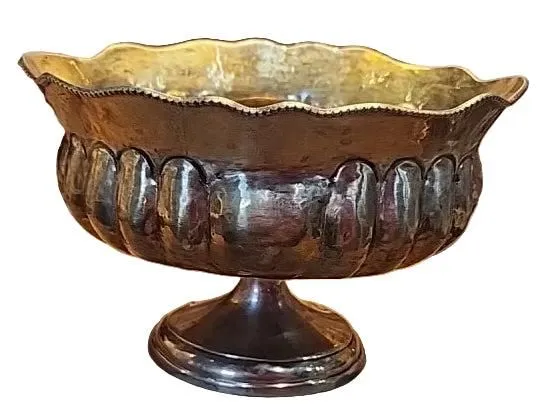 Vintage Brass Compote Bowl Made in India br8
