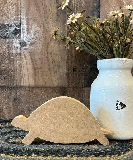 Unfinished Unpainted Primitive Wood Turtle CLEARANCE