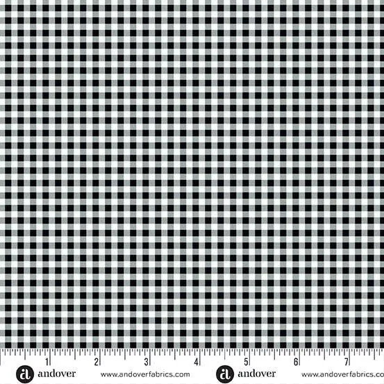 Ghostly Garden - Bitty Gingham in Black - KP Creates